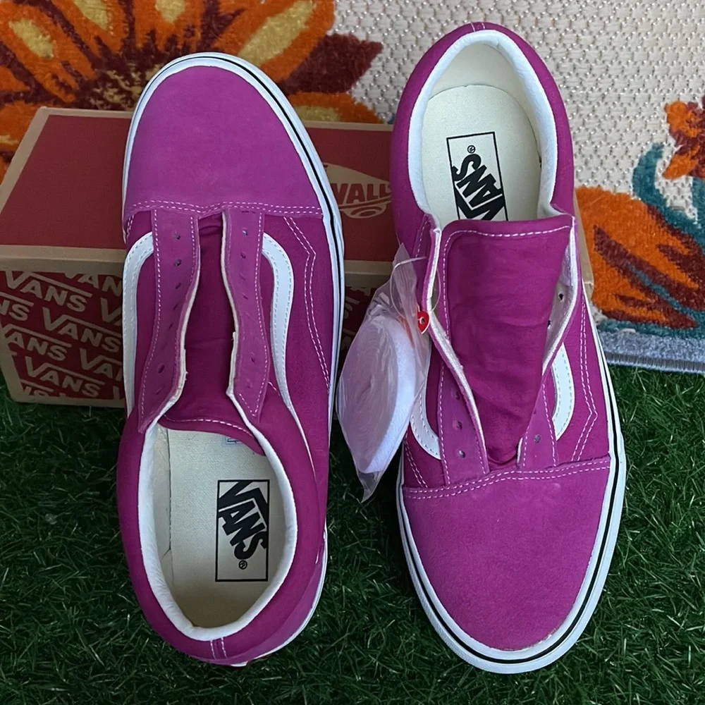 Vans •Old School Fuchsia Red/True White Men’s sneakers - Picture 13 of 16